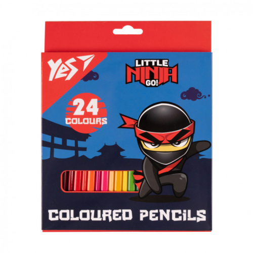 Олівці кольорові Yes 24 кол Ninja синій (290743)