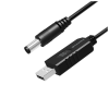 Кабель питания USB to DC 5.5x2.5mm 9V 1.0m black ColorWay (CW-CBUD066-BK)