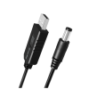 Кабель питания USB to DC 5.5x2.5mm 9V 1.0m black ColorWay (CW-CBUD066-BK)