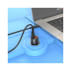 Зарядний пристрій BOROFONE 1xUSB-C PD65W + 1xUSB QC3.0 83W car adapter transparent black (6941991101625)
