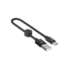 Дата кабель USB 2.0 AM to USB-C 0.25m 3A nylon X35 black HOCO (6931474707451)