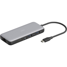 Порт-репликатор Digitus USB-C > 2xHDMI/2xUSB-A/USB-C/SD/MicroSD/RJ54 (DA-70915)