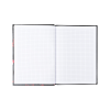 Книга записна Axent Red fleur А5, 96 аркушів, клітинка, тверда обкладинка (8459-3-A)