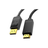 Кабель мультимедийный DisplayPort M to HDMI M 1.5m 4K black Vention (HAGBG)