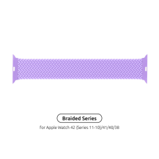 Ремешок для смарт-часов Armorstandart Braided Solo Loop для Apple Watch 42 (Series 11-10)/41/40/38 Lavender Grey Size 6 (144 mm) (ARM64899)