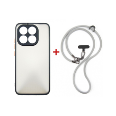 Чохол до мобільного телефона Dengos Case + Cross-body Strap Xiaomi 15T Black+Grey (DG-KM-CCRB-55)