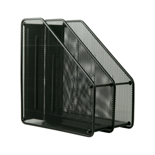 Лоток для бумаг Axent вертикальный 2-в-1, металлический, черный (2126-01-A)