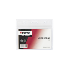 Бейдж Axent горизонтальный, замок zip lock, 100х82 мм, прозрачный (4528-A)