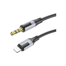 Кабель мультимедійний Lightning to 3.5mm M 1.0m BL19 black BOROFONE (6941991108327)