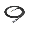Кабель мультимедійний Lightning to 3.5mm M 1.0m BL19 black BOROFONE (6941991108327)