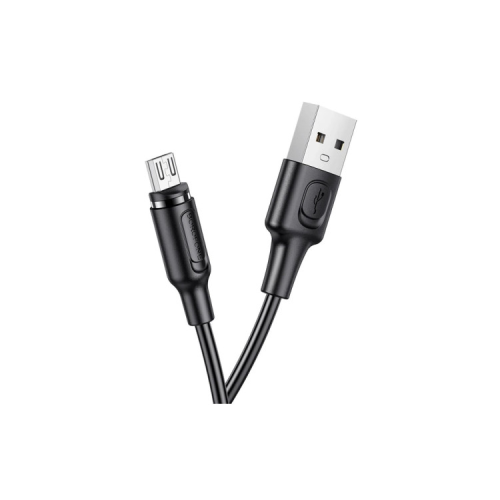 Дата кабель USB 2.0 AM to Micro 5P 1.0m 2.4A magnetic BX41 black BOROFONE (6931474738455)
