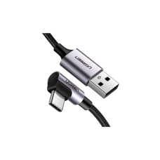 Дата кабель USB 2.0 AM to USB-C 0.5m 3A US284 90° corner black Ugreen (50940)