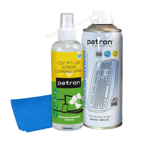Універсальний чистячий набір Patron spray duster 400ml F3-020 +ScreenSprF3-001+microf (CS-PN-BUNDL-8)