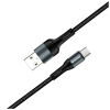 Дата кабель USB 2.0 AM to Type-C 1.0m nylon black ColorWay (CW-CBUC045-BK)