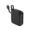 Батарея універсальна Acefast 10000mAh, 20W, PD, QC/3.0, build Type-C cable, M15, Black (6974316283973)