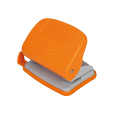 Діркопробивач Economix пластиковий з лінійкою, до 20 аркушів помаранчевий (E40134-06)