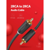 Кабель мультимедийный 2xRCA M to 2xRCA M 1.0m AV104 black Ugreen (30747)