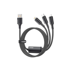 Дата кабель USB 2.0 AM to Lightning + Micro 5P + USB-C 1.2m 100W Essager (EXCMTL-JJ01-P)