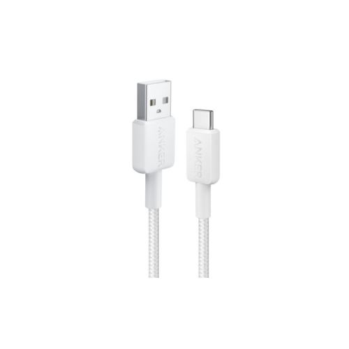 Дата кабель USB 2.0 AM to USB-C 0.9m 322 White Anker (A81H5H21/A81H5G21)