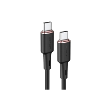 Дата кабель USB-C to USB-C 1.2m 3A 60W silicone C2-03 black Acefast (6974316280729)