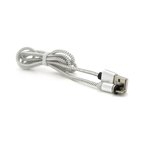 Дата кабель USB 2.0 to Lightning 1.0m 2A magnetic nylon silver PiPo (18168)