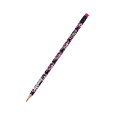 Олівець графітний Axent Floral Black круглий, з гумкою, НВ (9009/36-14-A)