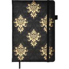 Книга записна Buromax ROYAL, А5, 96 аркушів, клітинка, чорний (BM.295125-01)