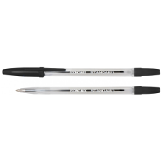 Ручка кулькова Economix STANDARD 0,5 мм. Корпус прозорий, пише чорним (E10117-01)