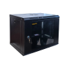 Шафа настінна GEAR 9U 19'' 600x600x500 мм, + полка 19", black (GWMSN-9U-600-600)