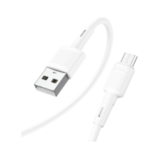 Дата кабель USB 2.0 AM to Micro 5P 1.0m 2.4A PVC X83 white HOCO (6931474770899)