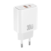 Зарядний пристрій XO 1xUSB 22.5W + 1xUSB-C PD30W white (CE42.white)