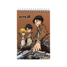 Блокнот Kite на спіралі Attack on Titan А6, 48 аркушів, нелінований (AT25-196)