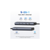 Концентратор Ugreen USB-C to 1xUSB-A 3.2 + 1xUSB-A 2.0 + 2xUSB-C 3.2 + RJ45 + PD CM512 gray (45320)
