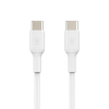 Дата кабель USB-C to USB-C 1.0m PVC white Belkin (CAB003BT1MWH)