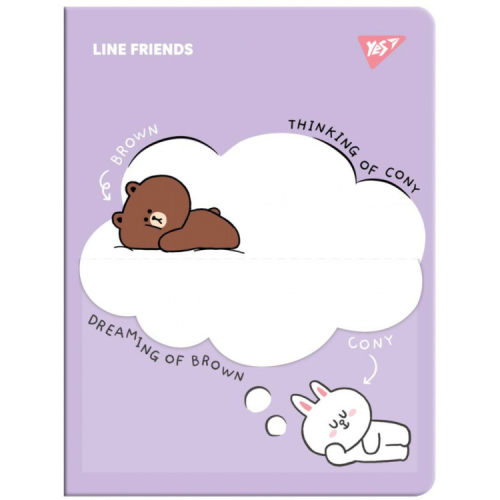 Папка с файлами Yes А4 с 20 файлами Line Friends с карманом (492102)