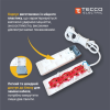 Сетевой удлинитель TECCO 2м 2 поста white (8681277841088)
