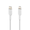 Дата кабель USB 2.0 AM to Lightning 1.0m braided white Belkin (CAA004BT1MWH)