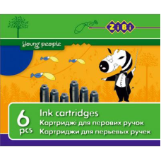 Чорнило для пір'яних ручок ZiBi capsules blue, 6шт (ZB.2272-01)