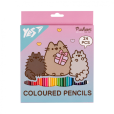 Олівці кольорові Yes 24 кольорів Pusheen Stormy and Pip (290741)