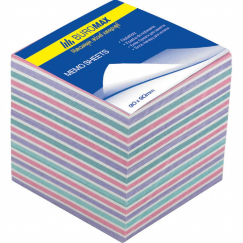 Папір для нотаток Buromax Zebra 90х90х70мм., unglued (BM.2269)