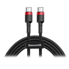 Дата кабель USB-C to USB-C 2.0m USB 3.1 3A red-black Baseus (CATKLF-H91)