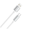 Дата кабель USB 2.0 AM to USB-C 2.0m 3A zinc alloy braided white ColorWay (CW-CBUC099-WT)