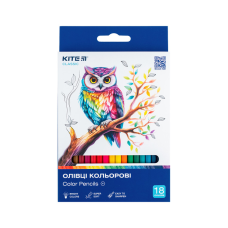Карандаши цветные Kite Classic 18 кольорів (K-052)