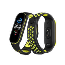 Ремінець до фітнес браслета BeCover Nike Style для Xiaomi Mi Smart Band 5 Black-Green (705152)