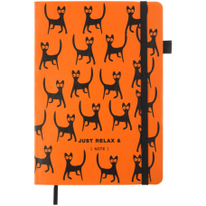 Книга записна Buromax RELAX, А5, 96 аркушів, клітинка, помаранчевий (BM.295101-11)