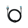 Дата кабель USB 2.0 AM to Lightning 2.0m 2.4A 90° corner black/blue Baseus (CAVP000121)