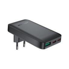 Зарядное устройство Acefast 3xUSB 65W (2xUSB-C+USB-A) Gan A100 Fast Charger Ultra thin black (6974316283492)