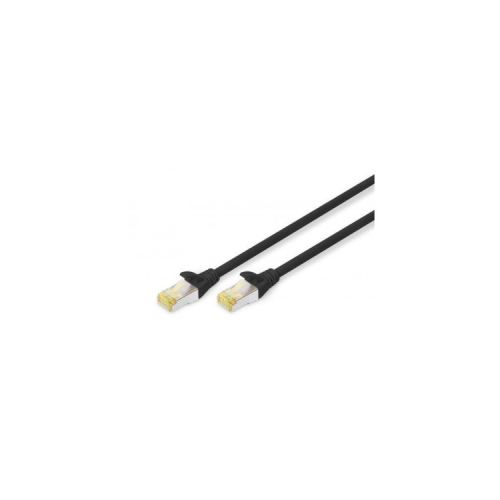 Патч-корд 0.25м, CAT 6a S-FTP, AWG 26/7, Cu, LSZH, black Digitus (DK-1644-A-0025/BL)