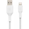 Дата кабель USB 2.0 AM to Lightning 2.0m BRAIDED white Belkin (CAA002BT2MWH)