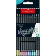 Олівці кольорові Faber-Castell Black Edition colour pencils 100 кольорів тригранні чорне дерево (32447)